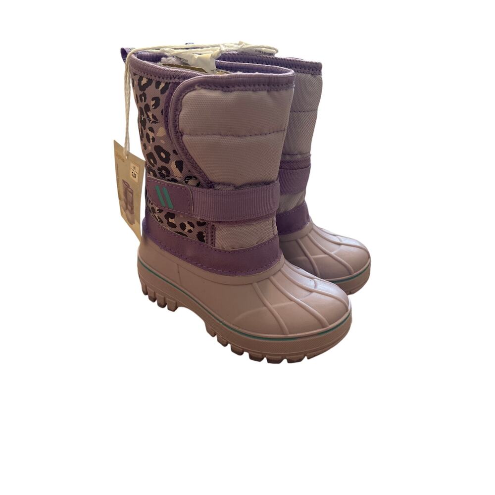 Lily & Dan Toddler Size 7/8 Sherpa-Lined Winter Snow Boots Waterproof-Insulated